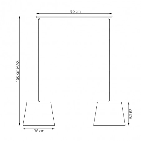 Pendant lamp Norbe (2 lights)