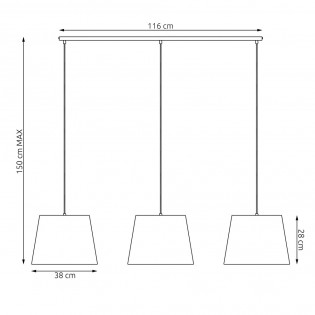Pendant lamp Norbe (3 lights)