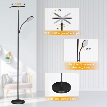 Lámpara de pie LED Niela CCT Dim (30+6W)