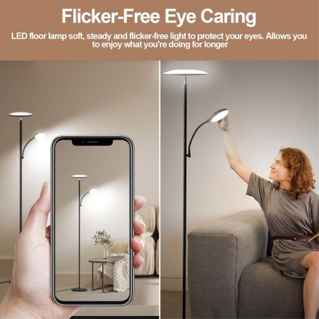 LED Floor Lamp Brenan CCT Dim (30+6W)