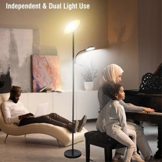 Lámpara de pie LED Brenan CCT Dim (30+6W)