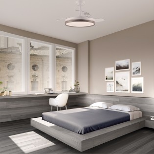 Ventilador LED con aspas plegables Panam CCT Dim (72W)