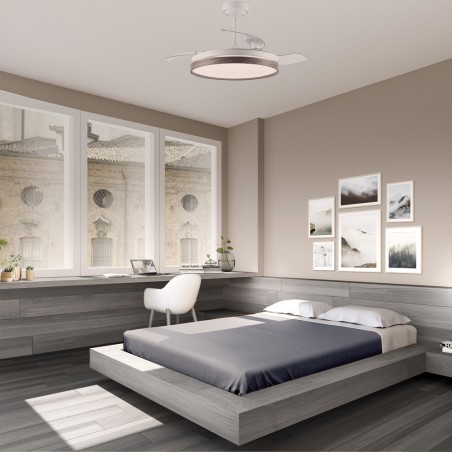Ventilador LED con aspas plegables Panam CCT Dim (72W)