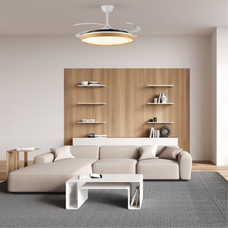 Folding blades LED fan Panam L CCT Dim (80W)