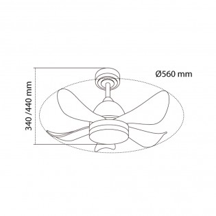 LED Ceiling Fan Baby CCT Dim (24+7W)