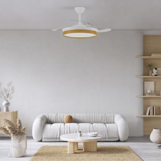 LED ceiling fan folding blades Paneco CCT Dim (45W)