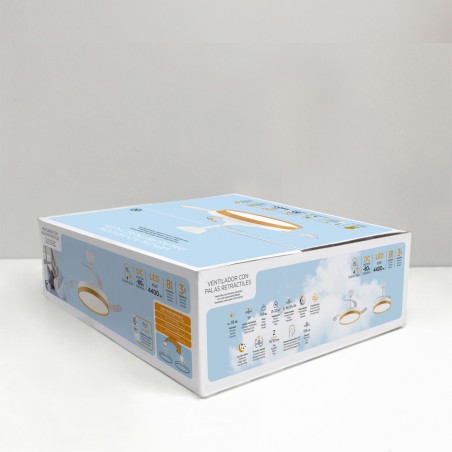 Ventilador LED aspas retráctiles Paneco CCT Dim (45W)