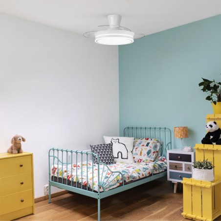 Ventilador LED aspas retráctiles Supereco Long Mini CCT (39W)
