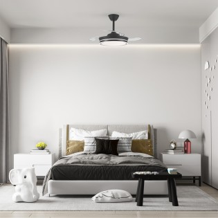 Ventilador LED aspas retráctiles Supereco Mini CCT Dim (39W)