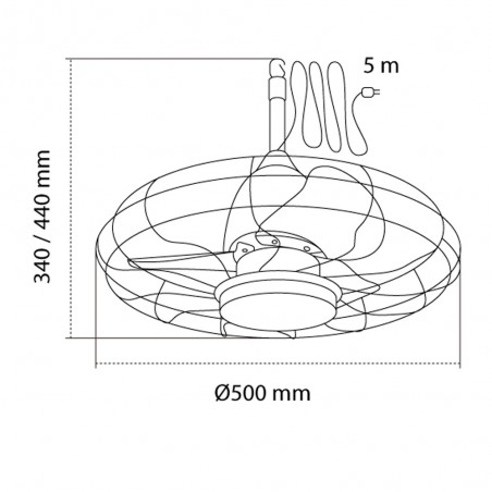 Outdoor LED fan Freshfan CCT Dim (20W)