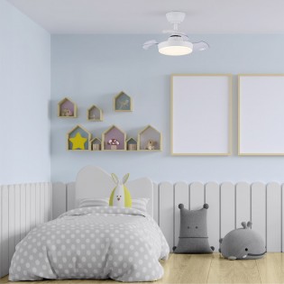 Ventilador LED aspas retráctiles Hornet CCT Dim (32W)
