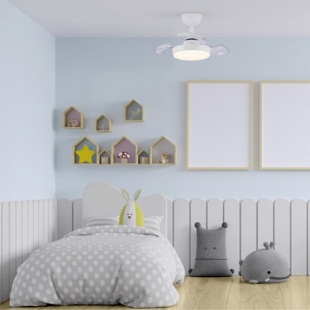 Ventilador LED aspas retráctiles Hornet CCT Dim (32W)
