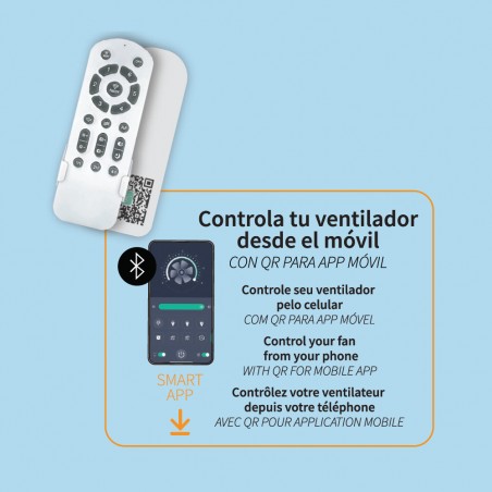 Ventilador LED aspas retráctiles Stars Evo CCT Dim Smart (72W)