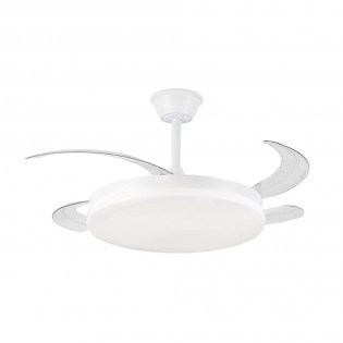 Ventilador LED aspas retráctiles Milky L Evo CCT Dim Smart (72W)