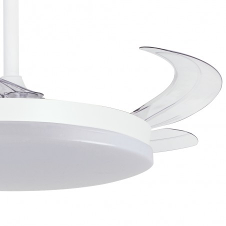 Ventilador LED aspas retráctiles Milky L Evo CCT Dim Smart (72W)