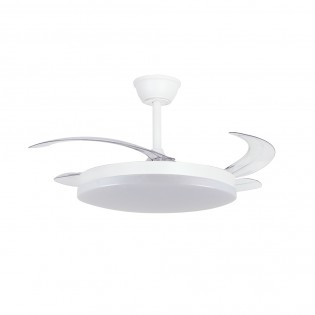 Ventilador LED aspas retráctiles Milky L Evo CCT Dim Smart (72W)