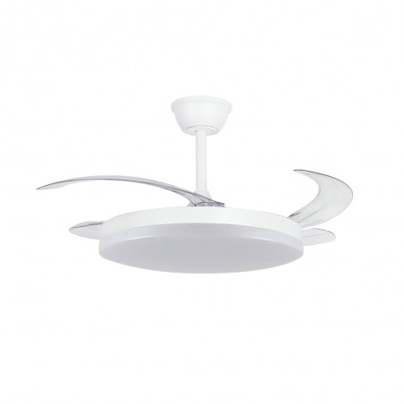 Ventilador LED aspas retráctiles Milky L Evo CCT Dim Smart (72W)