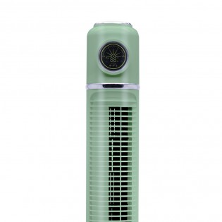 Ventilador Torre Artico Verde 45w 3velocidades C/remoto Y Temporizador Display Fijo Y Rotatorio 82x22x22cm