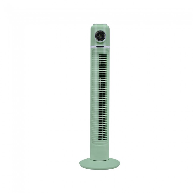 Ventilador Torre Artico Verde 45w 3velocidades C/remoto Y Temporizador Display Fijo Y Rotatorio 82x22x22cm
