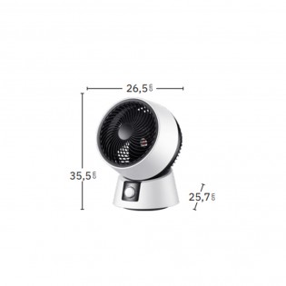 Ventilador Sobremesa Gavilan Blanco/negro 35w 3vel Orientable Fijo Y Rotat.35,5x26,5x25,7cm