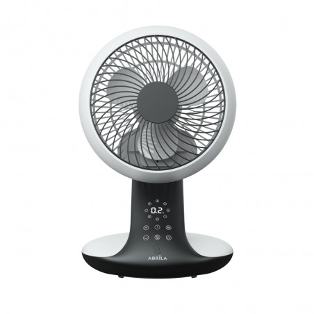 Ventilador Dc Sobremesa Miera Negro/haya 20w 8vel Oscilacion 3d.remoto,temporizador 40,5x25,4x23,3cm