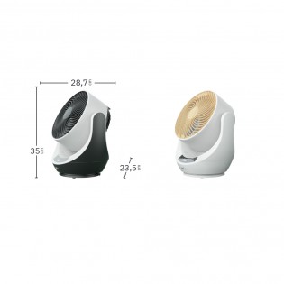 Ventilador Sobremesa Navia Negro/blanco 40w 4velocidades Orientable Rotatorio,remoto,temporizador Y Display