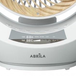 Ventilador Sobremesa Navia Negro/blanco 40w 4velocidades Orientable Rotatorio,remoto,temporizador Y Display