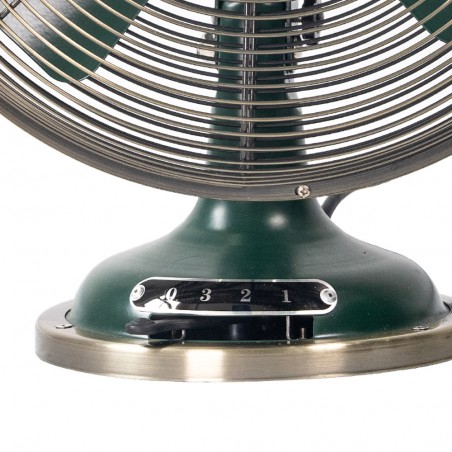 Ventilador Sobremesa Capitolio Oliva/cuero 37w 3velocidades 4asp Fijo Y Rotatorio 42x35x27cm
