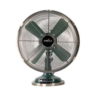 Ventilador Sobremesa Capitolio Oliva/cuero 37w 3velocidades 4asp Fijo Y Rotatorio 42x35x27cm