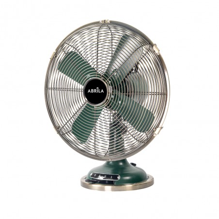 Ventilador Sobremesa Capitolio Oliva/cuero 37w 3velocidades 4asp Fijo Y Rotatorio 42x35x27cm