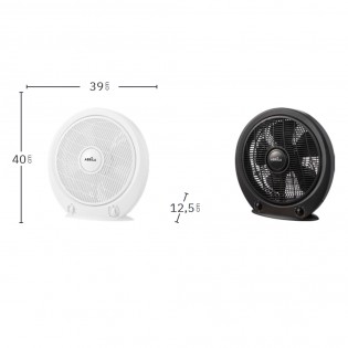 Ventilador Sobremesa Puma Blanco 3velocidades 45w 5aspas C/temporizador 40x39x12,5cm