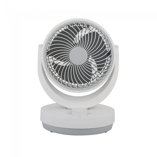 Ventilador Sobremesa Blanco/gris Lagos 3velocidades 35w 3aspas Orientable 29,8x22,6x20,6cm