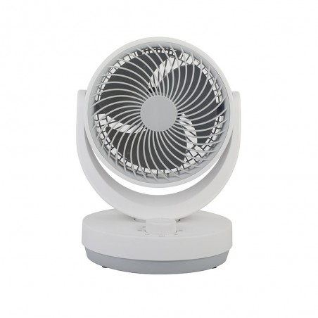 Ventilador Sobremesa Blanco/gris Lagos 3velocidades 35w 3aspas Orientable 29,8x22,6x20,6cm