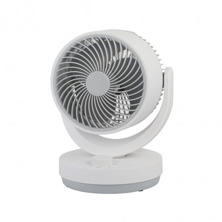 Ventilador Sobremesa Blanco/gris Lagos 3velocidades 35w 3aspas Orientable 29,8x22,6x20,6cm