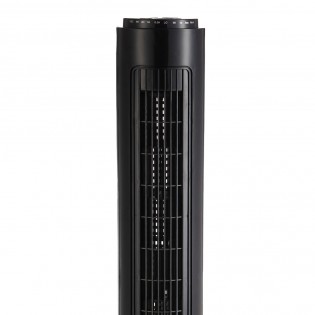 Ventilador De Torre Picaro Negro 3vel 50w C/remoto Temporizador,fijo Y Rotatorio 74x22x22cm