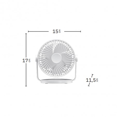 Rechargeable mini-ventilator with USB Bretaña (5W)