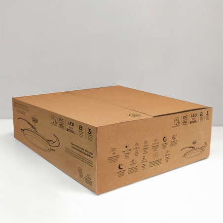 Ventilador LED con aspas retráctiles Michu CCT Dim (80W)