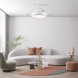 LED fan with retractable blades Michu Evo CCT Dim Smart (72W)