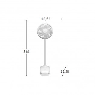 Fan with clamp and rechargeable battery Sines (5W)