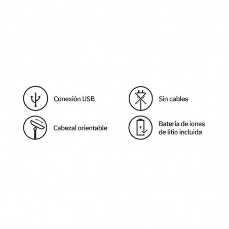 Ventilador Sobremesa C/pinza Sines Blanco 5w 3+1velocidades Recargable Alimen.usb 5asp Motor Dc 36x12,5x11,5cm Inalambrico