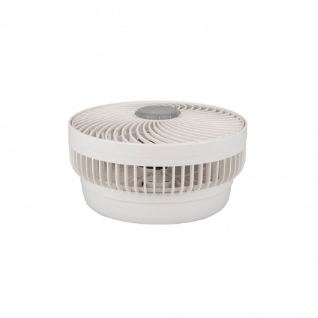 Ventilador Inalambrico Sobremesa Pacheco Blanco/gris 5w 3vel Recargable C/luz, Alim.usb, Orientable 3aspas 29x19x16cm