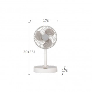 Fan with rechargeable battery and USB Jerico (5W)