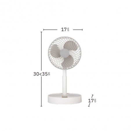Fan with rechargeable battery and USB Jerico (5W)