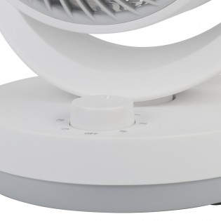 Ventilador Sobremesa Blanco/gris Lagos 3velocidades 35w 3aspas Orientable 29,8x22,6x20,6cm