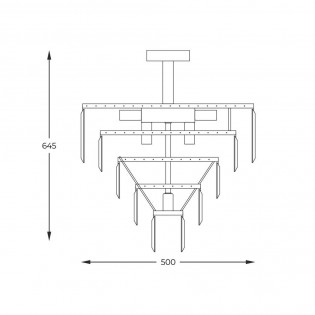 Plafón de techo Amedeo (10 luces)