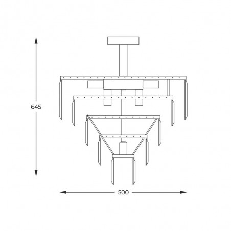 Plafón de techo Amedeo (10 luces)