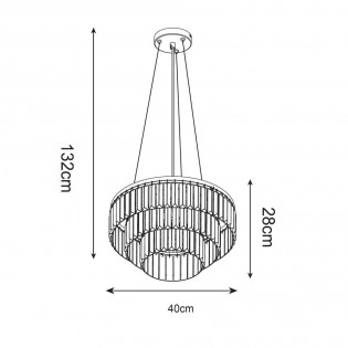 Lámpara de techo Tifanny (4 luces)