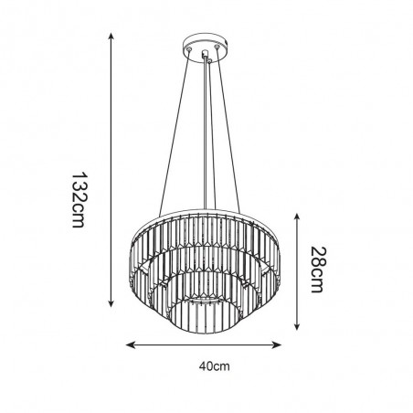 Lámpara de techo Tifanny (4 luces)
