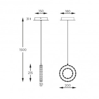 Pendant lamp LED Girona (10W)