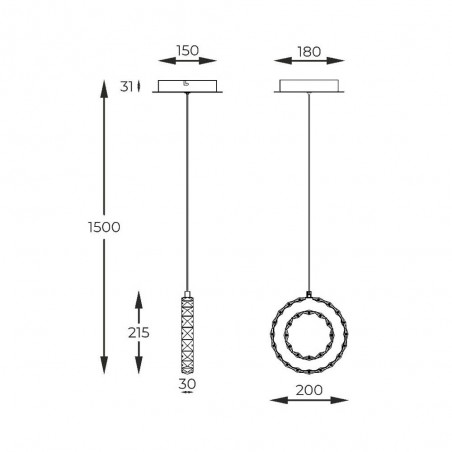 Pendant lamp LED Girona (10W)